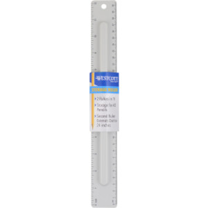 2-Piece 12" Ruler with Pencil Storage