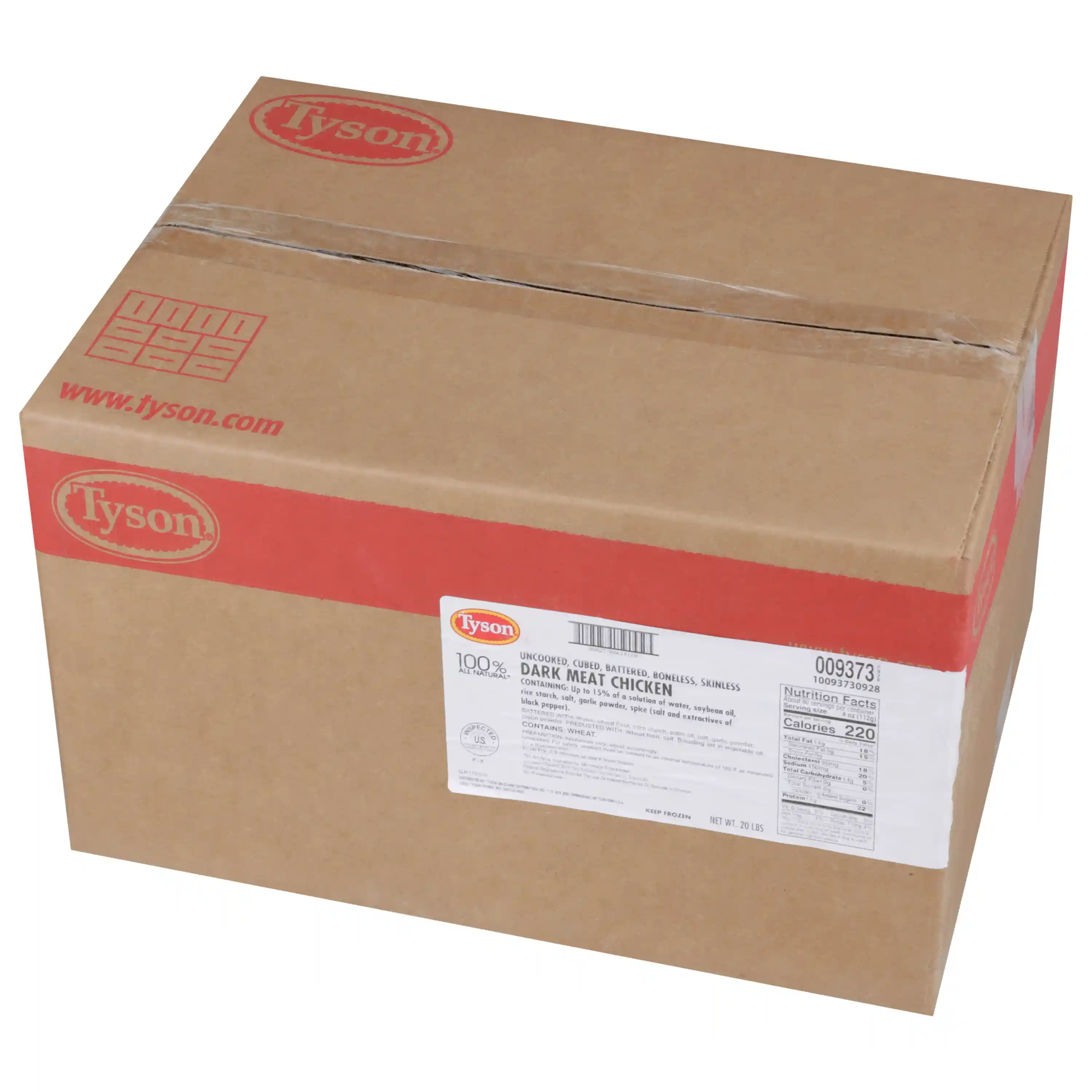 Tyson® Uncooked Battered Boneless, Skinless Dark Meat Chicken Pieces_image_6