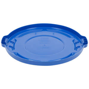 Rubbermaid Commercial, BRUTE, Self-Draining, Round, Resin, 20 gal, Resin, Blue, Receptacle Lid