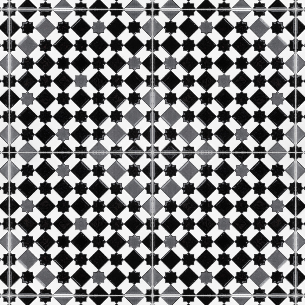 Sevillano Giralda Dark Grey 7-7/8 in. x 7-7/8 in. Ceramic Wall Tile