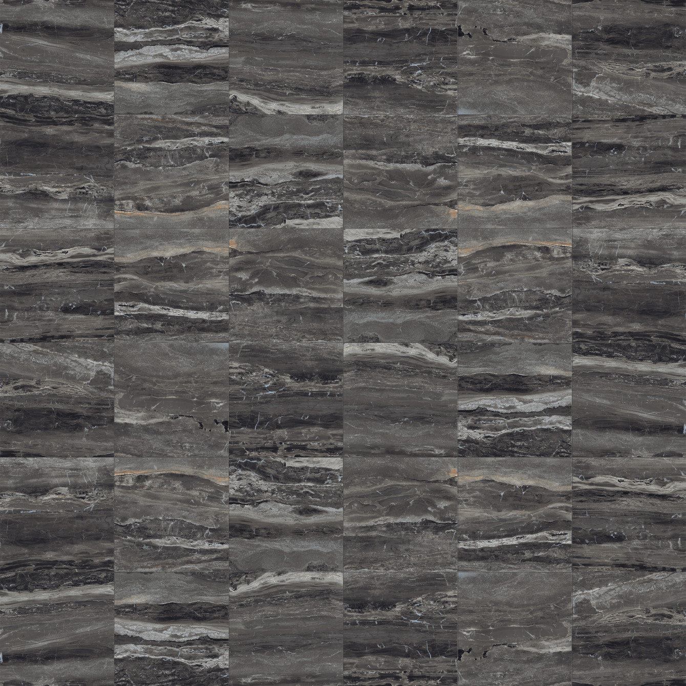 Breccia Noir 2x2 Mosaic Matte rectified - Virginia Tile Company