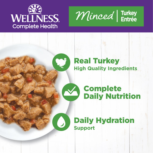 The benifts of Wellness Complete Health Minced Minced Turkey Entree