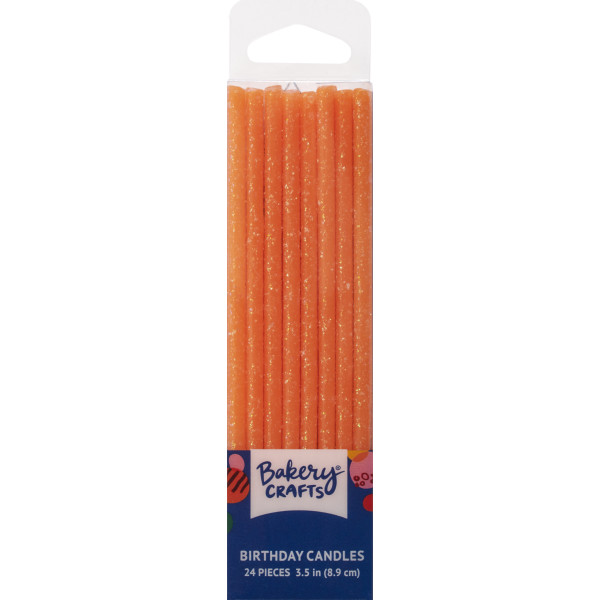Orange Slim Glitter Specialty Candles