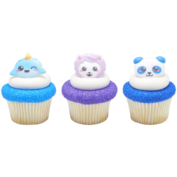 Kawaii Characters Cupcake Rings