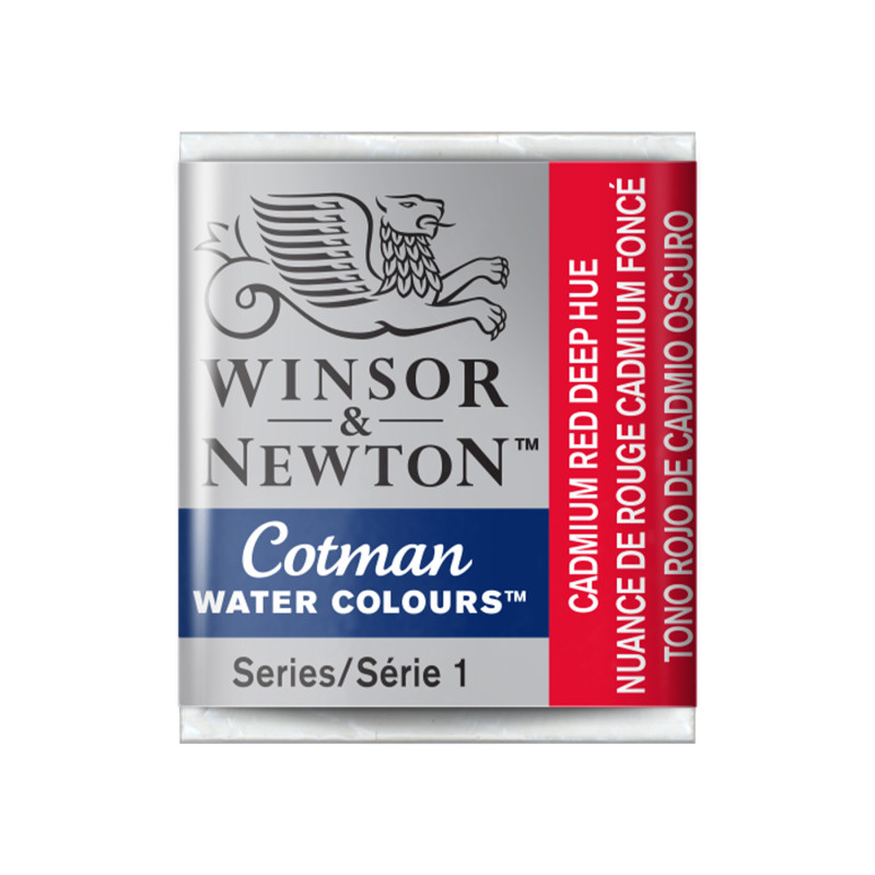 Cotman Watercolor Paint, Half Pan, Cadmium Red Deep Hue