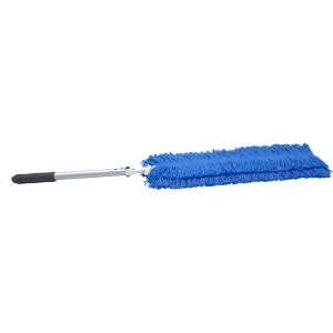 Hillyard, Trident®, Flexible Blade Duster, 2” Long Fringe, Microfiber, Blue, 21 in