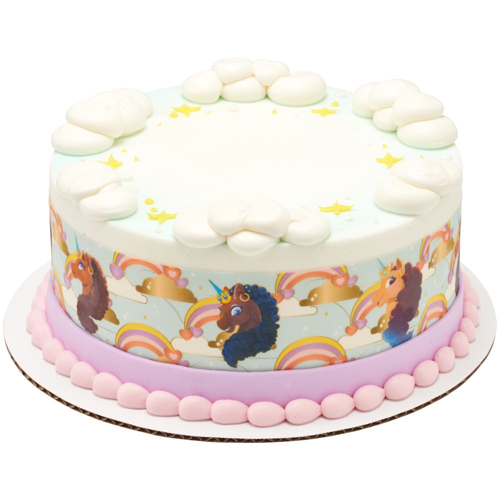 Image Cake Afro Unicorn Magical Powers