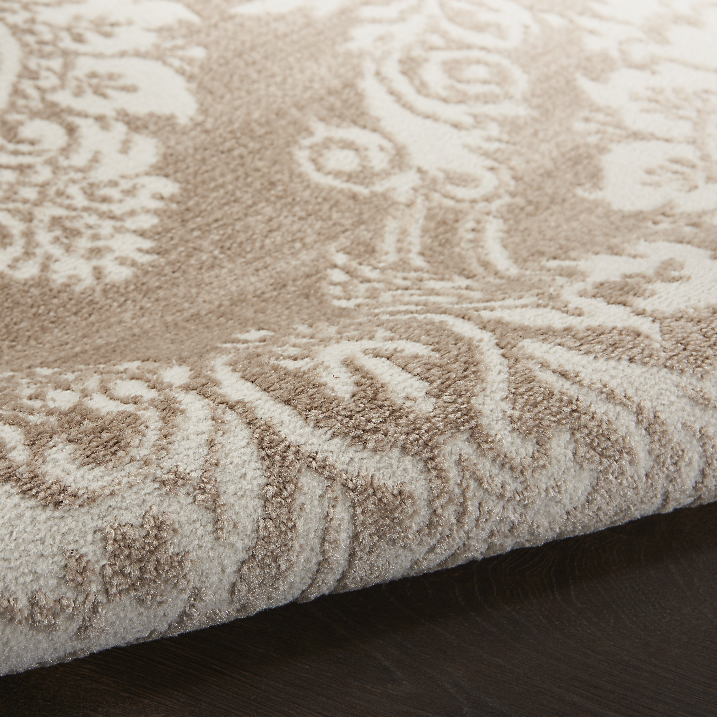 Nourison Elation 7'10" x 9'10" Ivory Mocha Vintage Indoor Rug