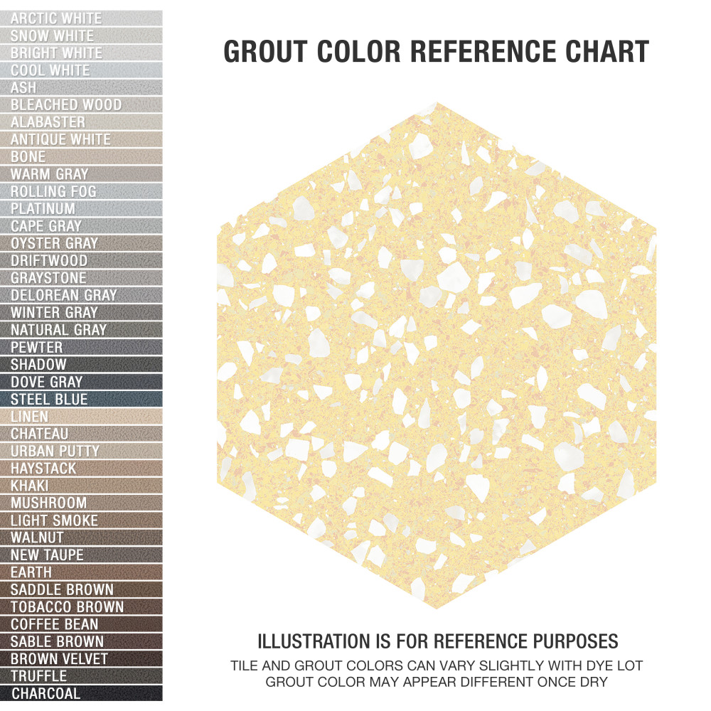 Venice Hex Yellow 8-5/8 in. x 9-7/8 in. Porcelain Floor and Wall Tile