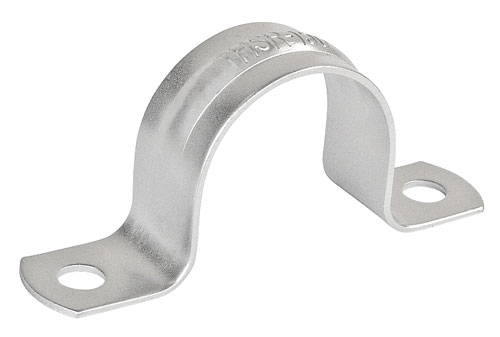 SS Rigid Two Hole Conduit Strap 4in