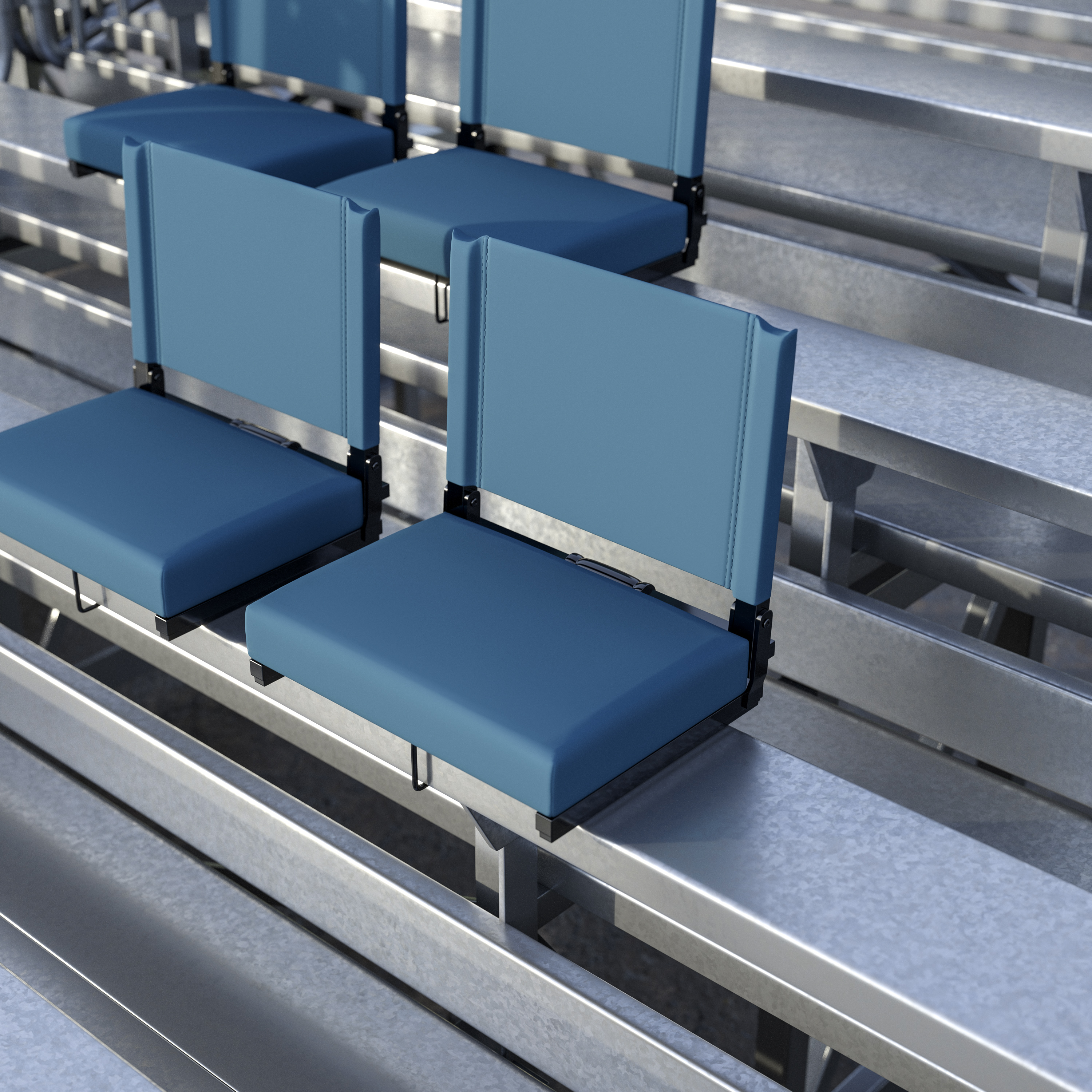 Juego de 2.500 lb. Silla de estadio ligera clasificada con asiento ultra acolchado, azul marino... - Imagen 144 de 175
