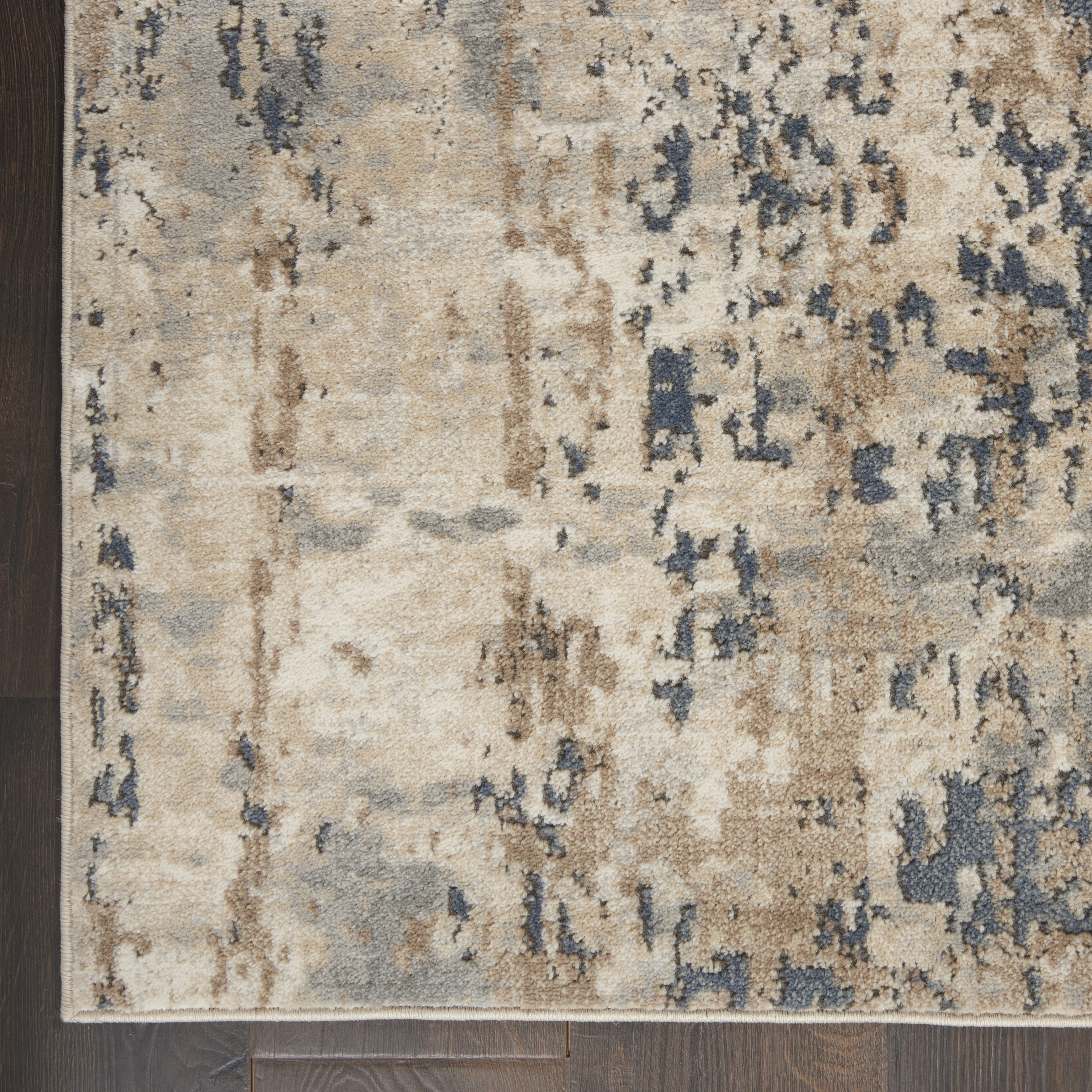 Nourison Quarry 2'2" x 7'6" Beige Grey Modern Indoor Rug