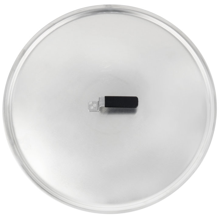 20 3/16-inch Wear-Ever® domed aluminum cover with satin finish and dipped handle