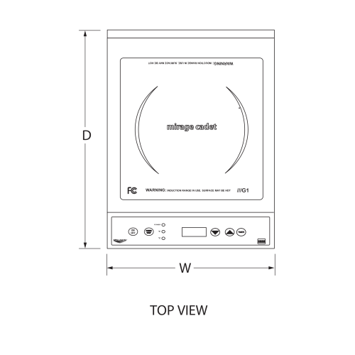 120volt 1400watt Mirage® Cadet countertop induction range