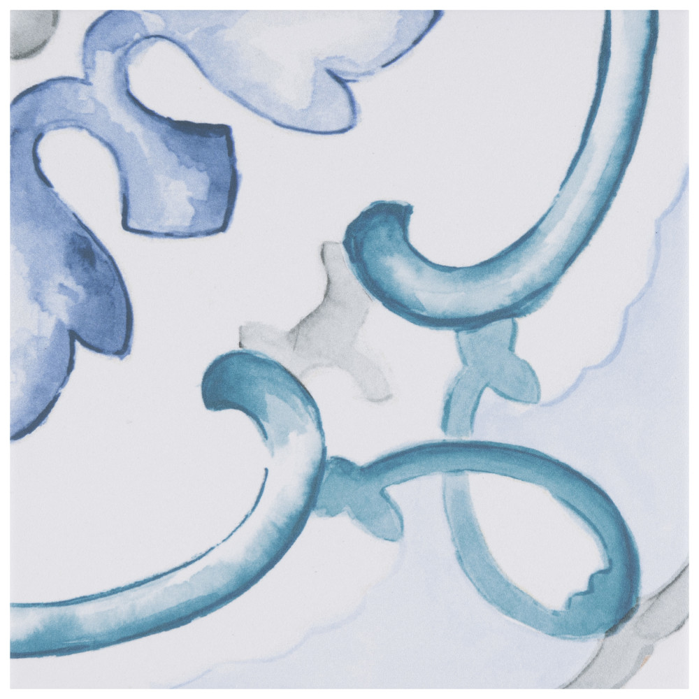 Sample – Saint Germain Gele Deco Jules Porcelain Floor and Wall Tile