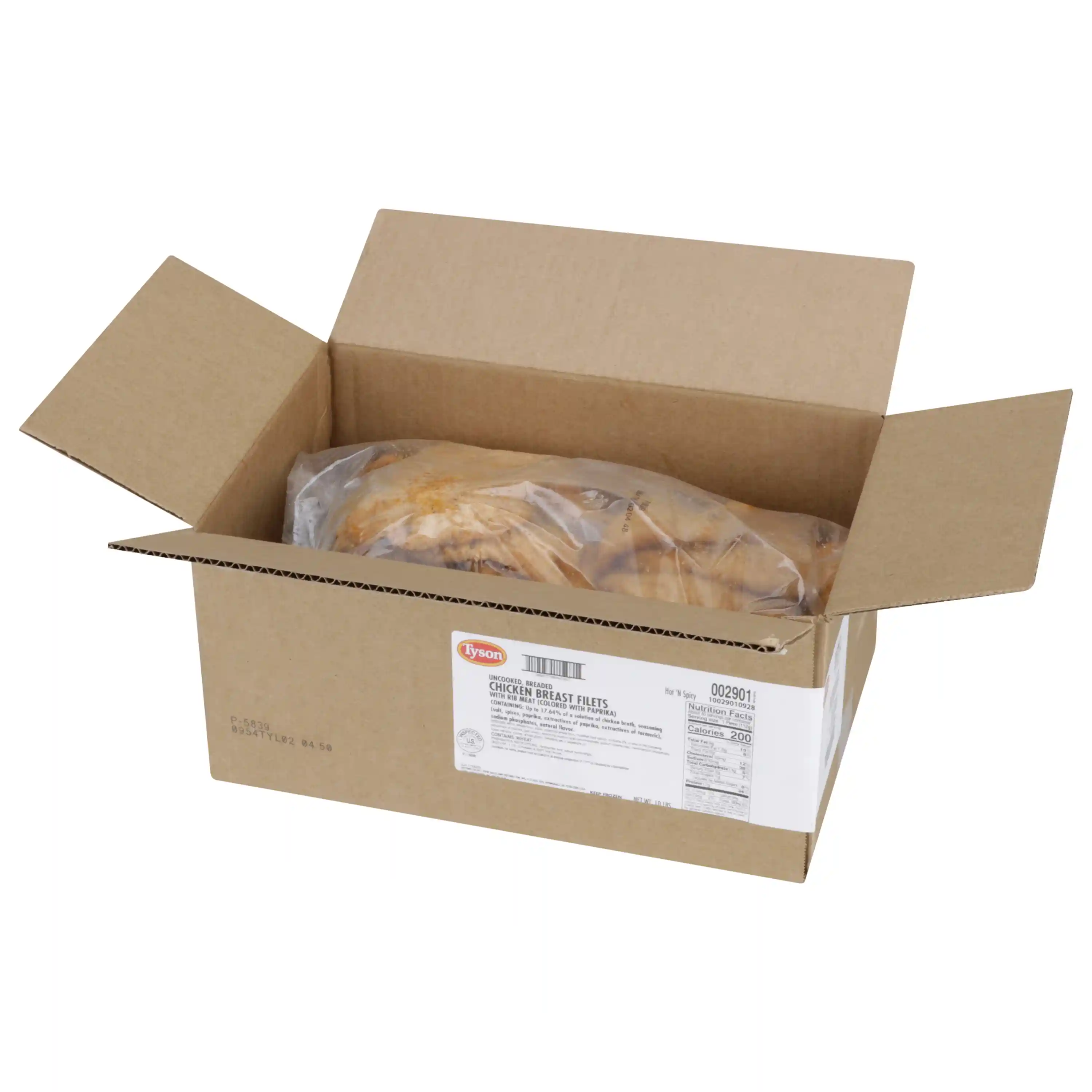 Tyson® Uncooked Breaded Hot & Spicy Chicken Breast Filets, 4 oz._image_4