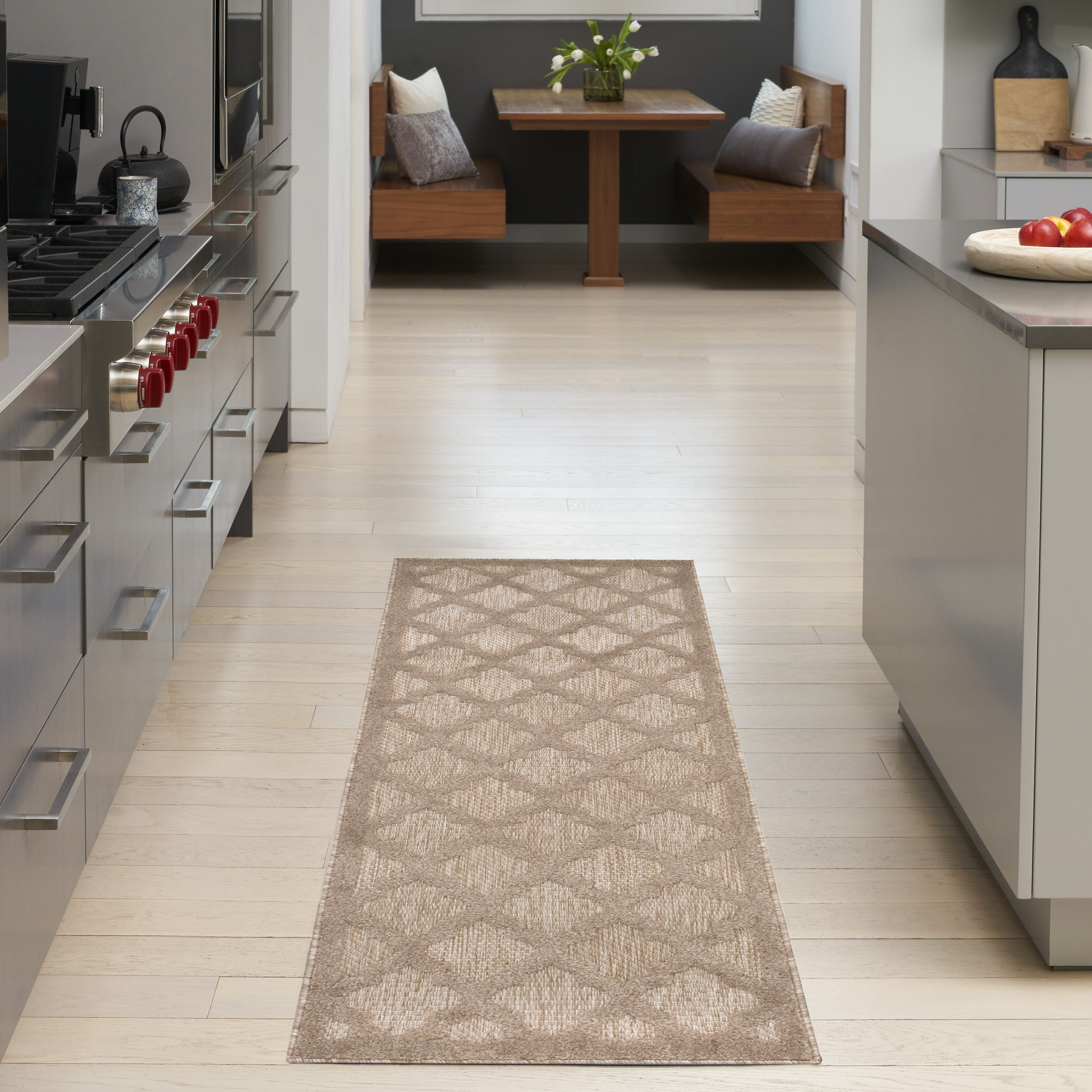 Nourison Easy Care 2' x 6' Natural Beige Outdoor Rug