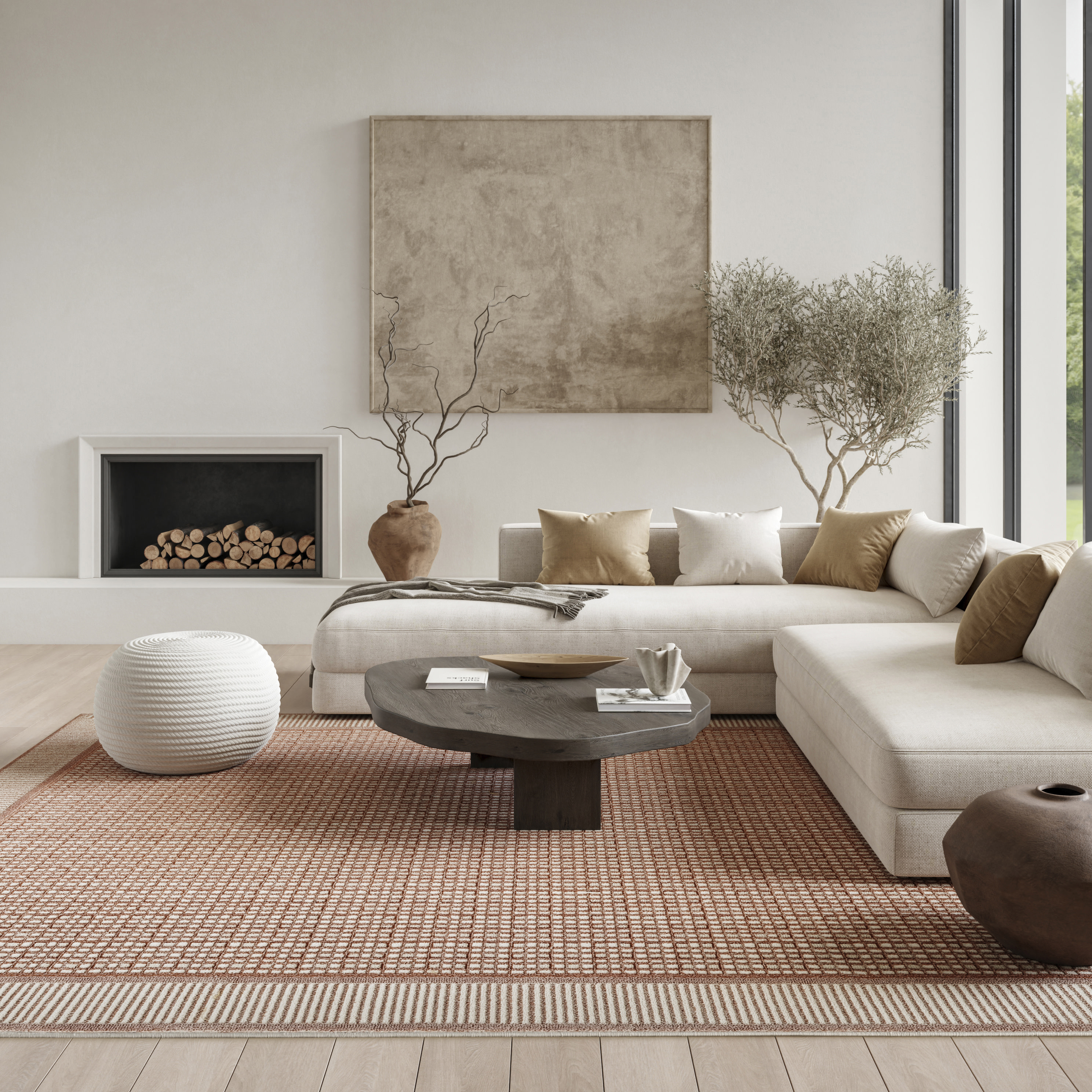 Nourison Nordic 8' x 10' Brick Ivory Modern Indoor Rug