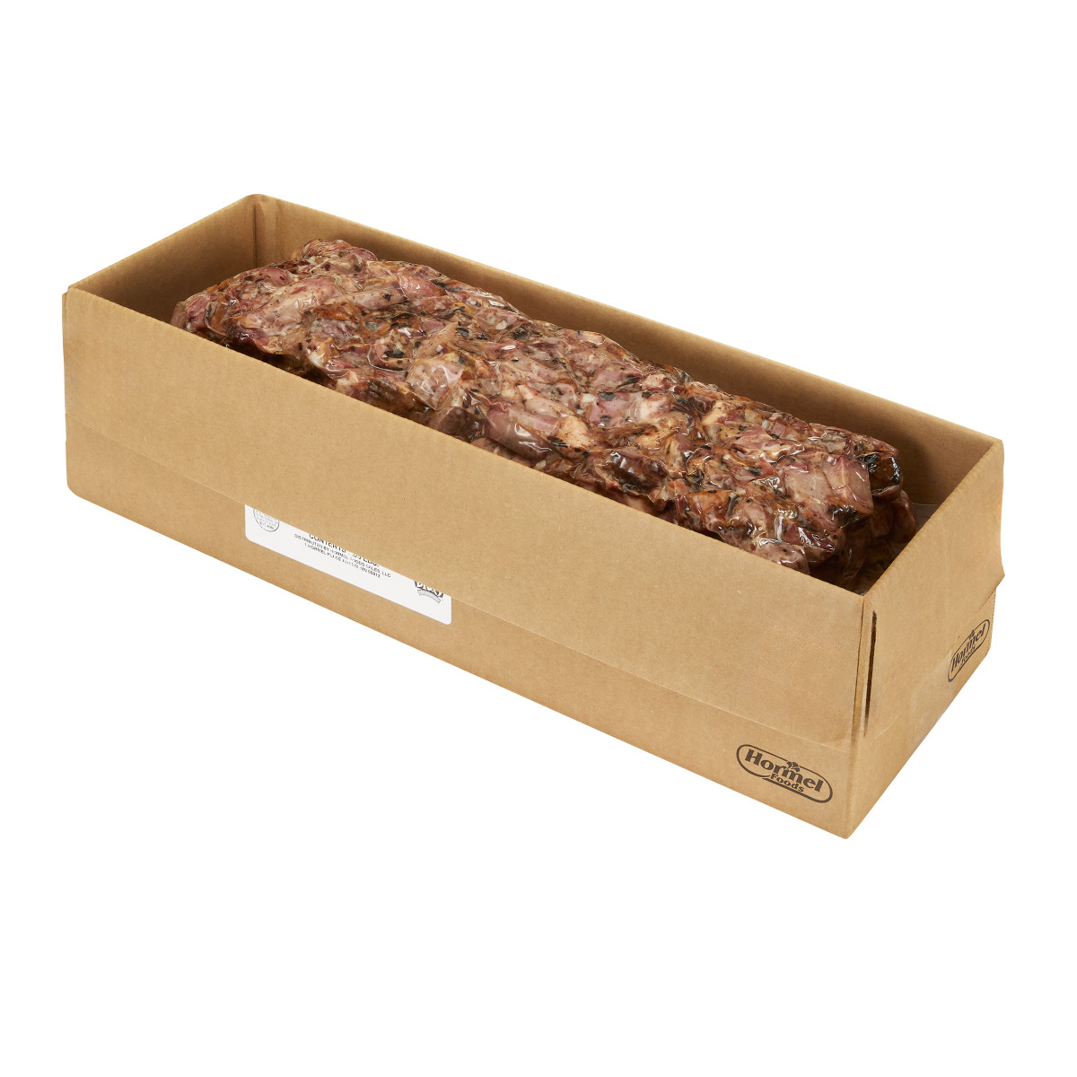 AUSTIN BLUES(r) Pit Smoked Beef Brisket Burnt Ends, 2/5 lb . C1RM - Front Right Open Case (Hi Res)