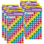 TREND Colorful Smiles superSpots&reg; Stickers-Sparkle, 400 Per Pack, 6 Packs T-46505-6