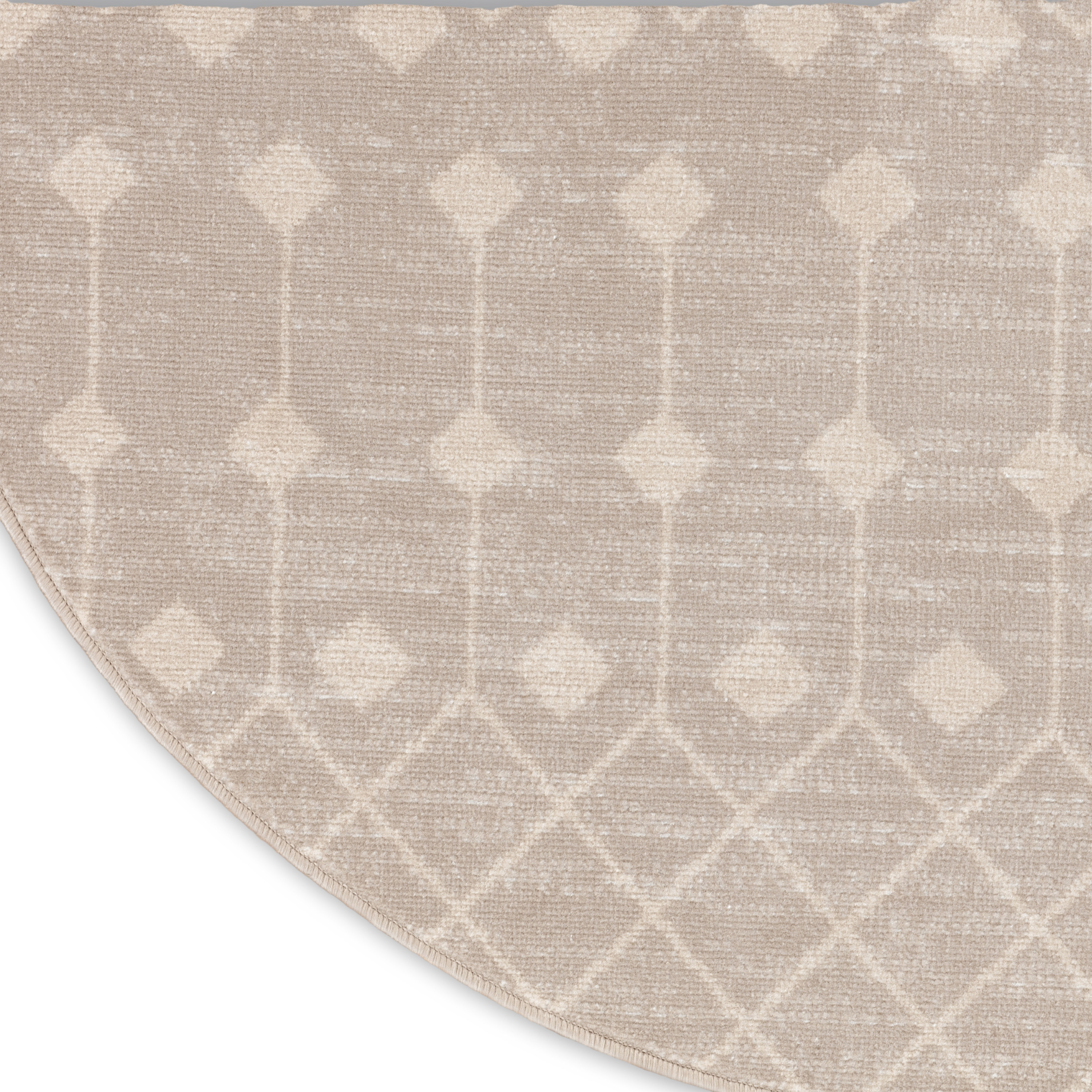Nourison Grafix 4' x Round Beige Bohemian Indoor Rug