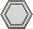 Floor Collection Dark Gray 8×9 Hexagon Deco Field Tile Semi-Matte
