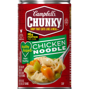 Campbell's® Chunky® Healthy Request® Chicken Noodle Soup, 18.6 oz Can (12 Pack) featured image