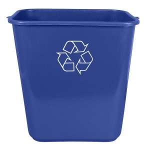 Impact, Soft-Sided Recycling Bin, 10.25 gal, Polyethylene, Blue, Rectangle, Receptacle