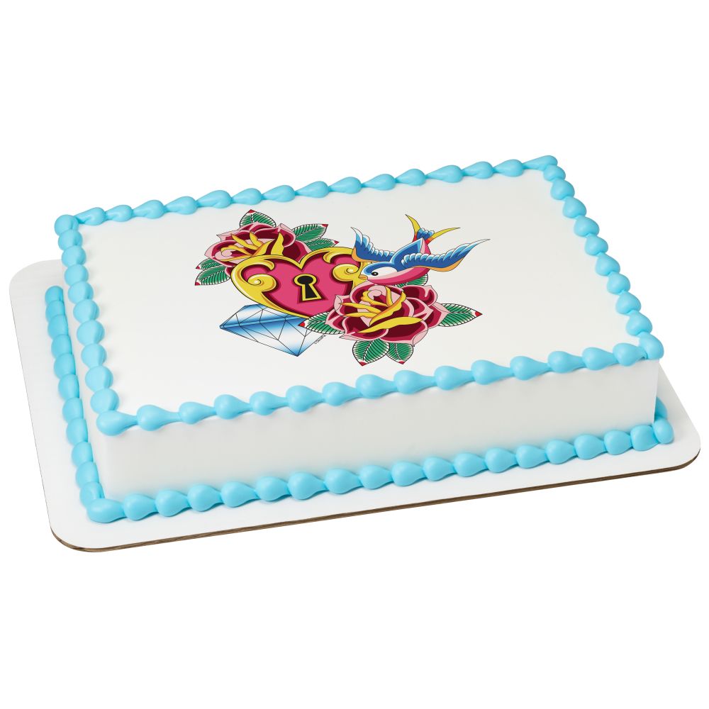 Image Cake Swallow and Heart