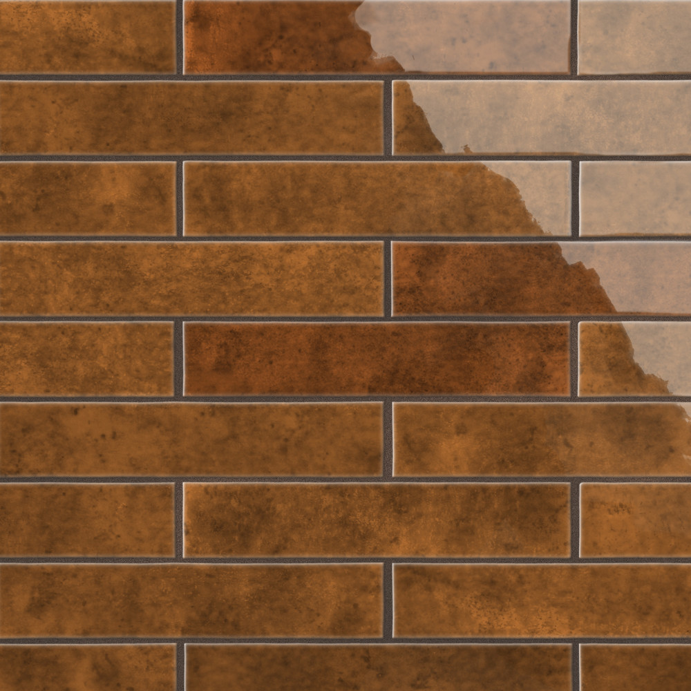 Menorca Rust 2-1/2 in. x 12-7/8 in. Ceramic Wall Tile