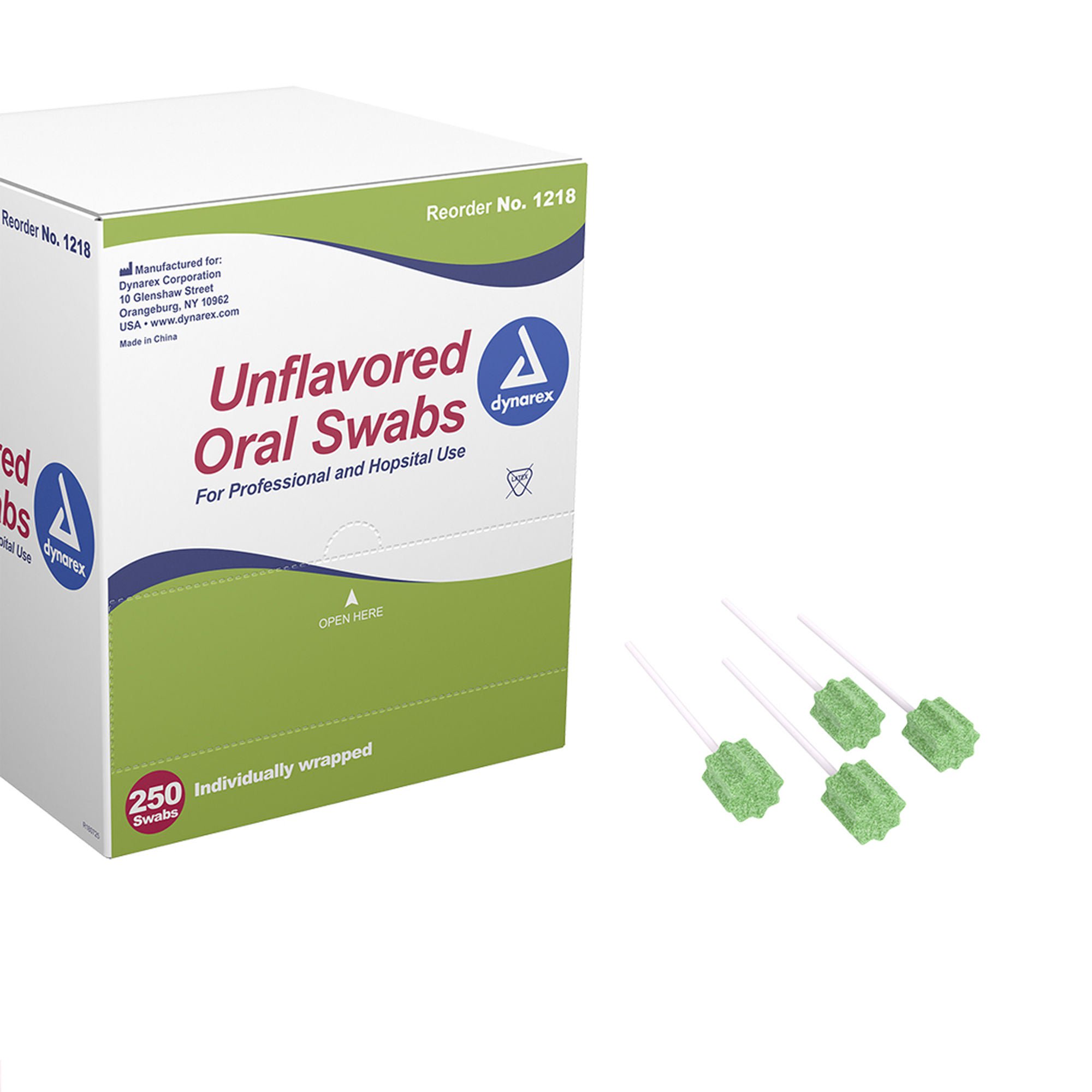 dynarex® Unflavored Oral Swabsticks, Individually Wrapped