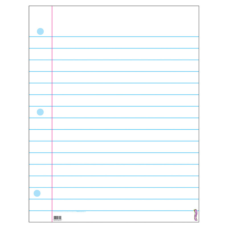 Notebook Paper Wipe-Off® Chart, 22" x 28"