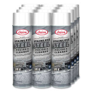 Claire,  Oil Based Stainless Steel Polish & Cleaner,  15 oz Aerosol Can