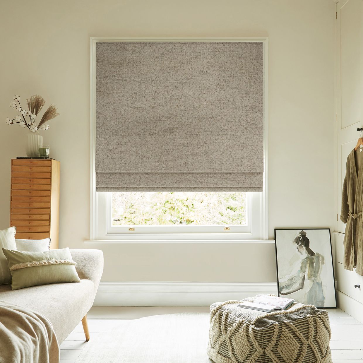 Nest Almond Roman Blind