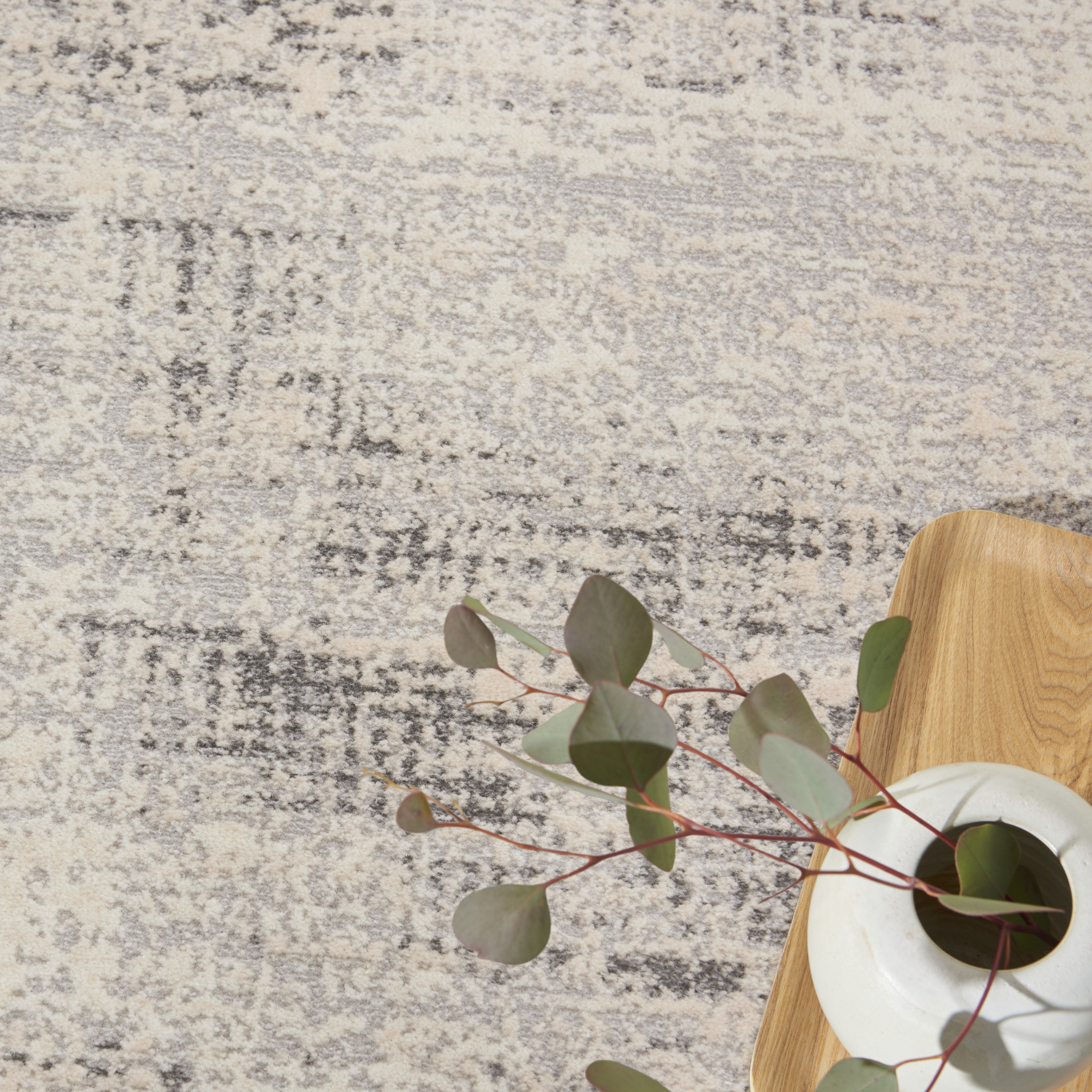Calvin Klein CK950 Rush 6' x Round Ivory Beige Modern Indoor Rug