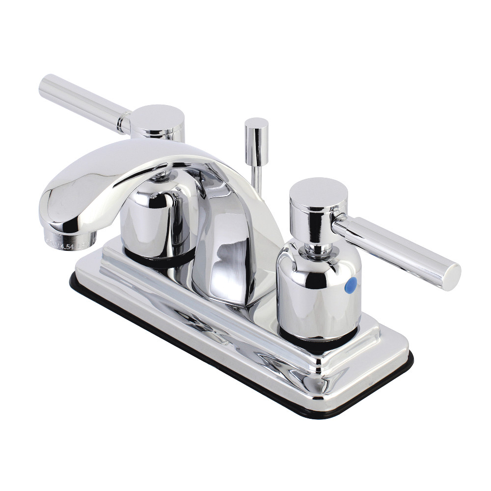 Double Handle 4 inch Centerset Bathroom Faucet with Pop-Up Drain, Polished Chrome with 3 Finish Options