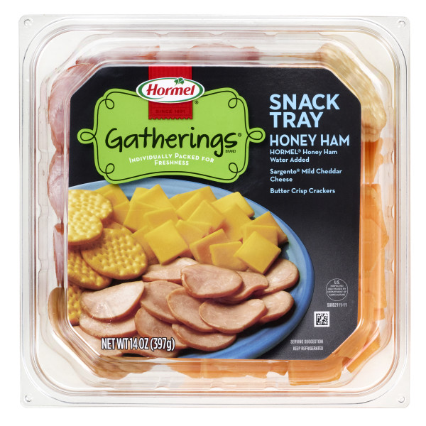 HORMEL GATHERINGS(r) Snack Tray, Ham & Cheese, 6/14OZ. . C1N1 - Front No Plunge In Package (Hi Res)