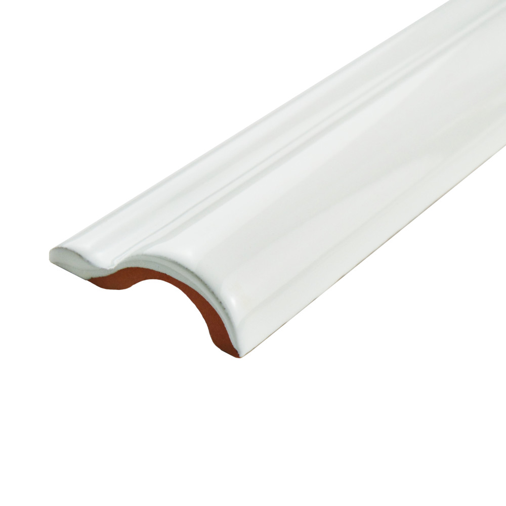 Santorini London Blanco 2 in. x 7-7/8 in. Ceramic Wall Trim