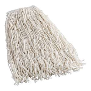 Rubbermaid Commercial, Value Pro®, 24oz, Cut-End, 1" Headband, Rayon, White, Finish Mop