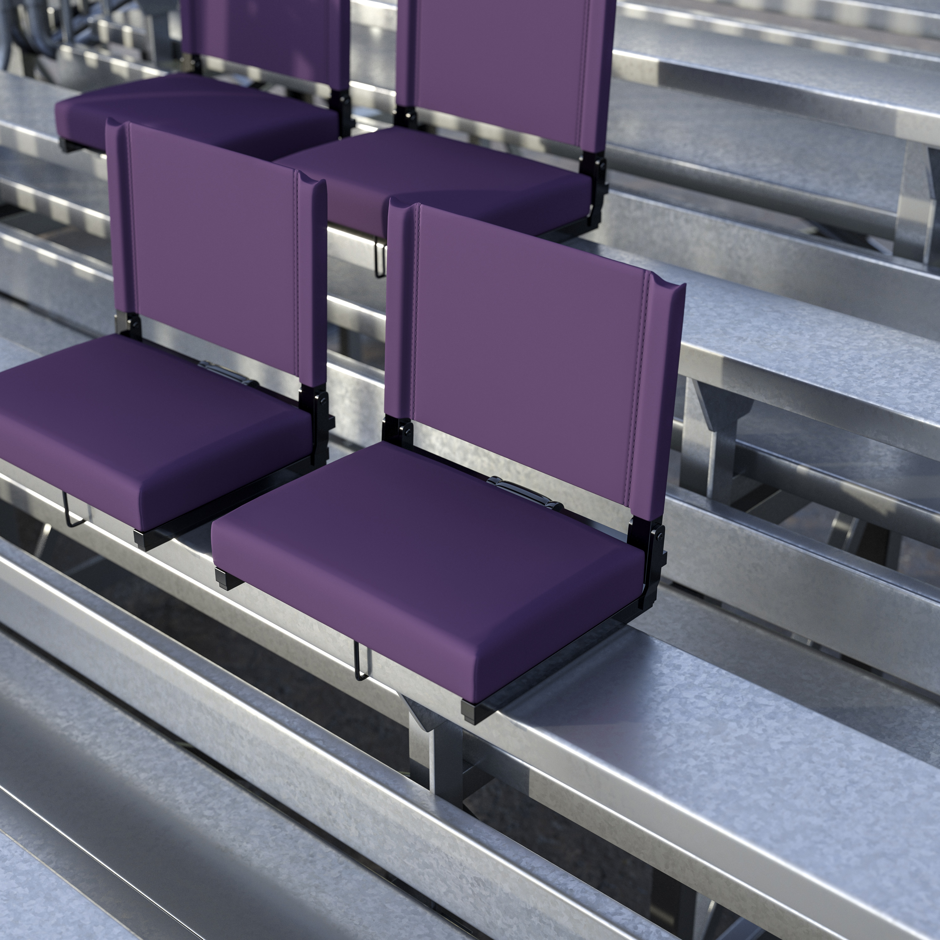 Juego de 2.500 lb. Silla de estadio ligera clasificada con asiento ultra acolchado, azul marino... - Imagen 122 de 175
