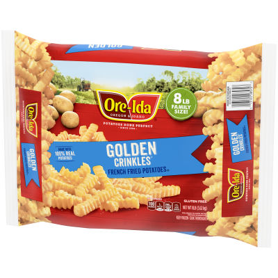 Ore-Ida Golden Crinkles French Fried Potatoes Family Size, 8 lb Bag