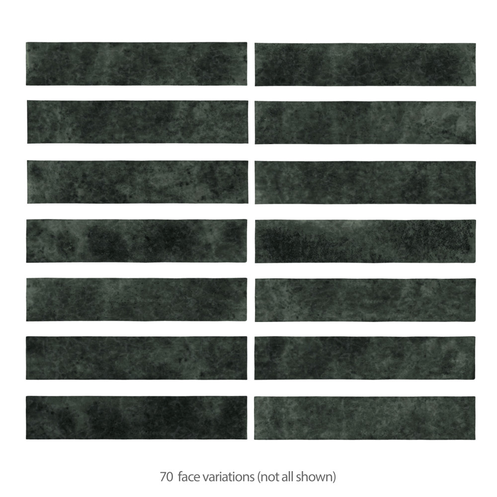 Menorca Forest Black 2-1/2 in. x 12-7/8 in. Ceramic Wall Tile