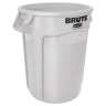 Rubbermaid Commercial, VENTED BRUTE, 32 gal, Resin, White, Round, Receptacle