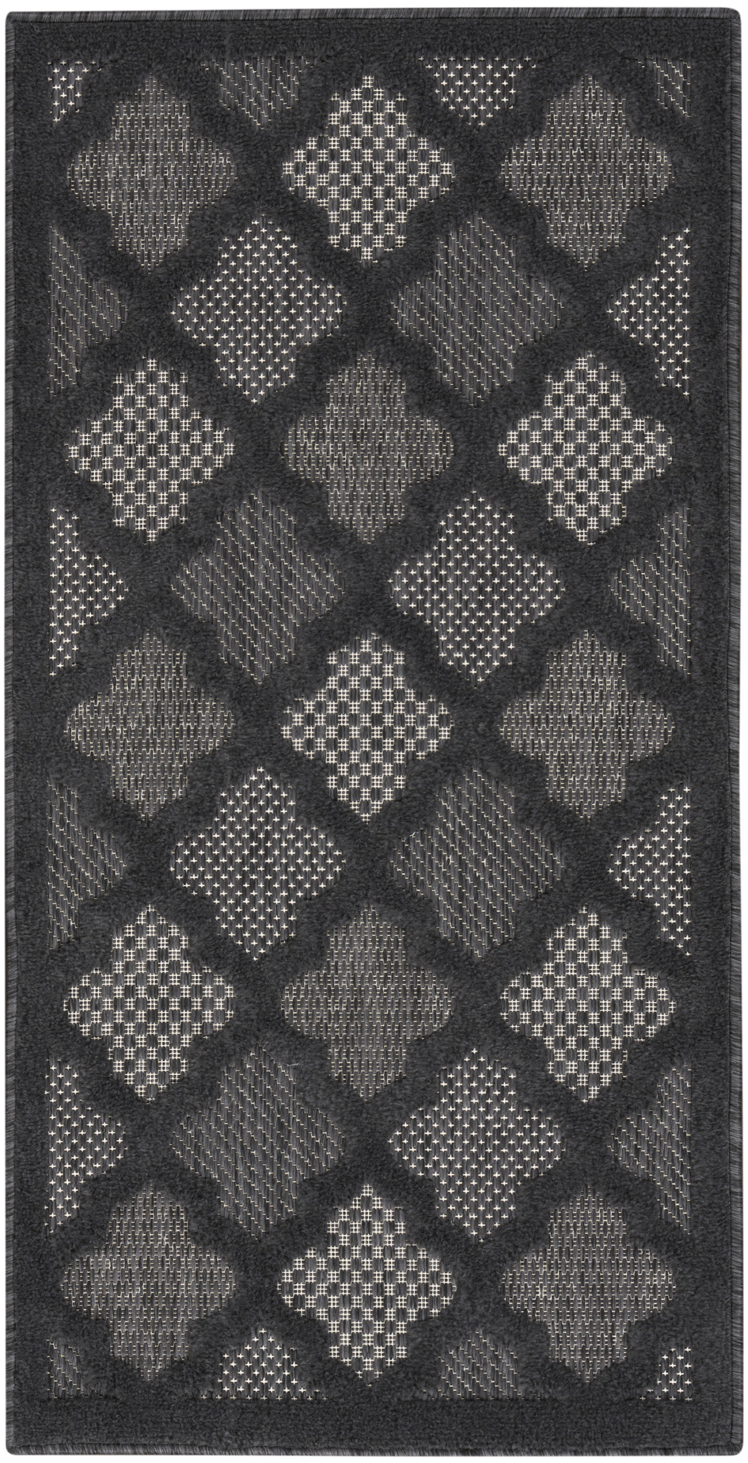 Nourison Easy Care 2' x 4' Charcoal Black Modern Rug