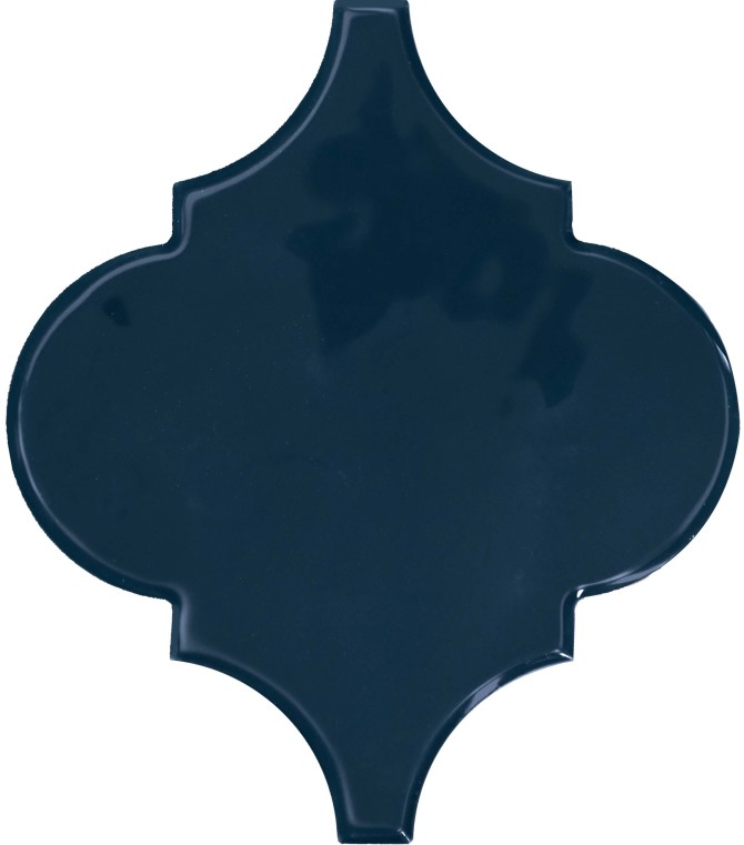 Playscapes Midnight Blue 6″ Arabesque Wall Tile Glossy