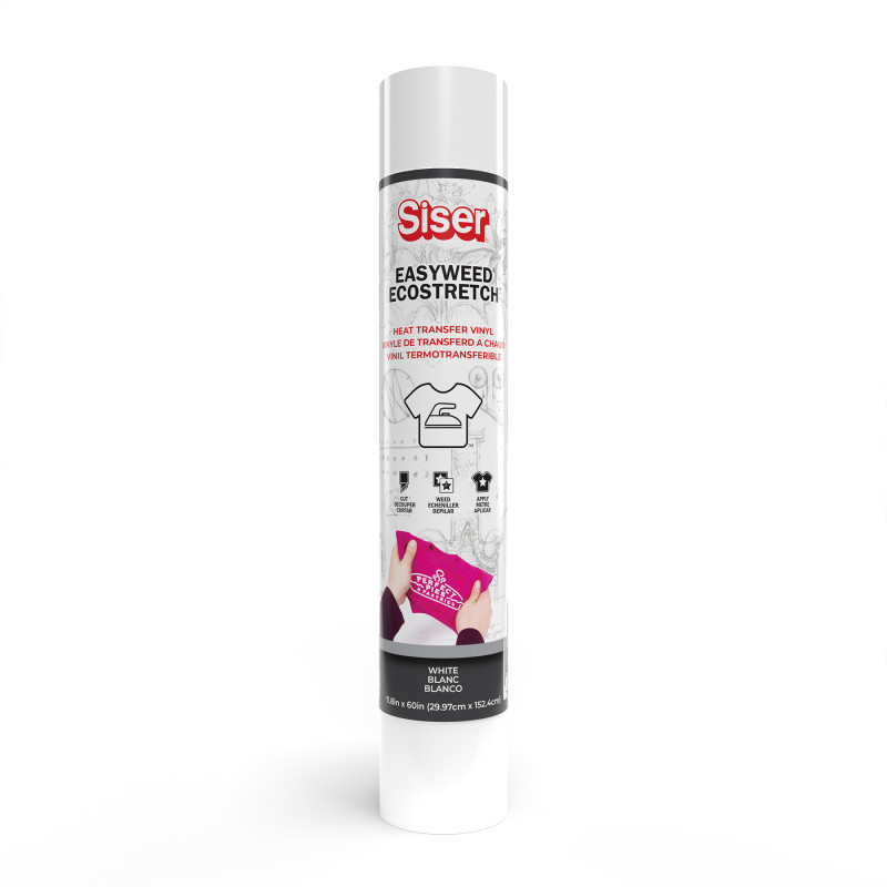 Easyweed Ecostretch HTV Heat Transfer Vinyl, 60", White