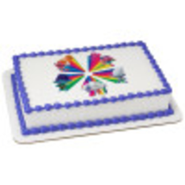 DreamWorks Trolls Love, Peace, Rainbows PhotoCake® Edible Image®