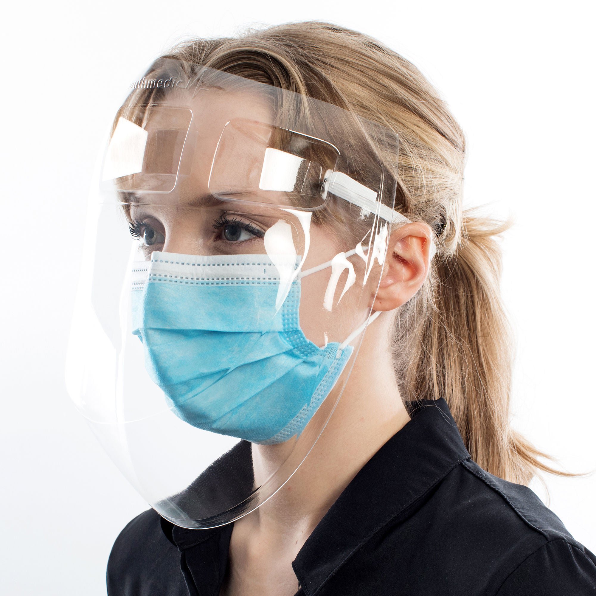 Wraparound Face Shield Better Shield™ One Size Fits Most Full Length Ventilated Disposable NonSterile