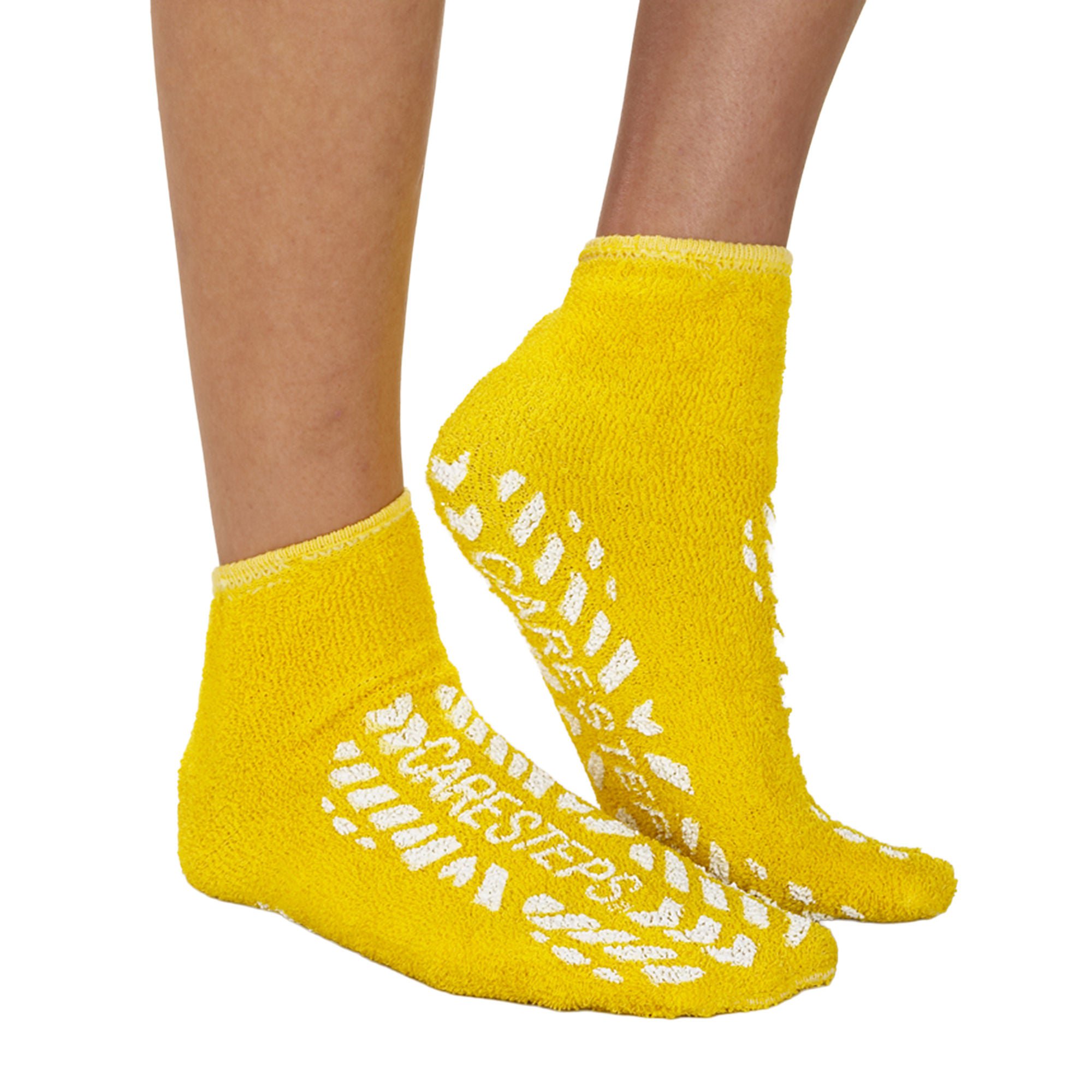 Care-Steps® Double Tread High-Risk Slipper Socks, Medium, Yellow