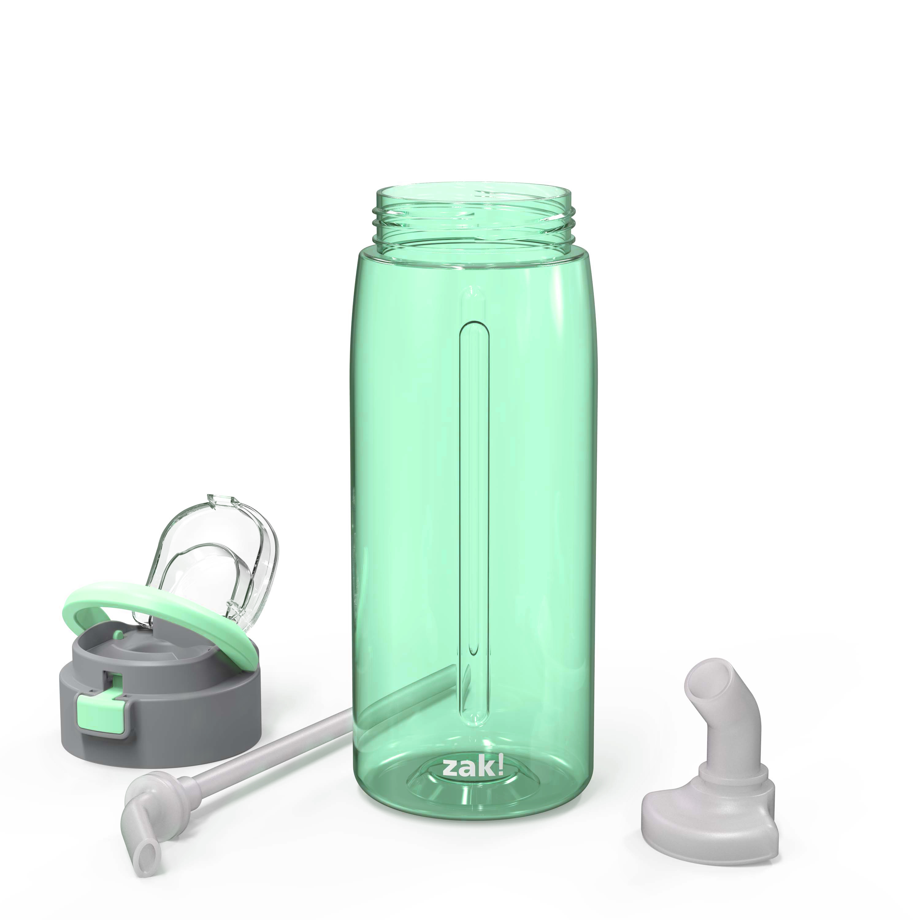 Genesis 32 ounce Reusable Plastic Water Bottle with Interchangeable Spouts, Neo Mint slideshow image 4